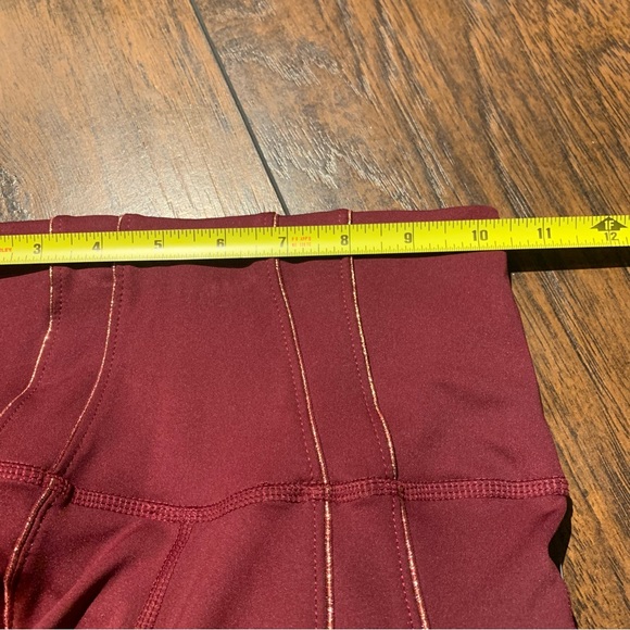 Nike | NWT Women's Yoga 7/8 Lurex Tights Dark Beetroot - Picture 6 of 11